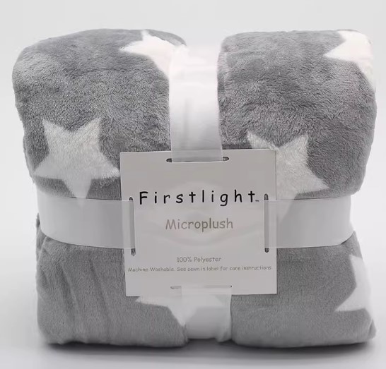 ZP118 毛毯被 灰底星星